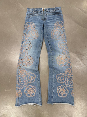 S/S 2008 Roberto Cavalli laser cut jeans