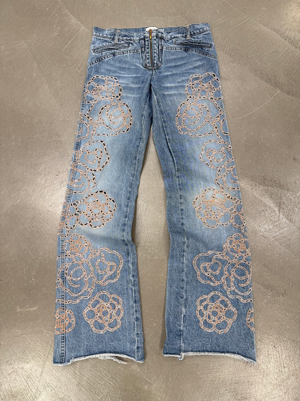 S/S 2008 Roberto Cavalli laser cut jeans