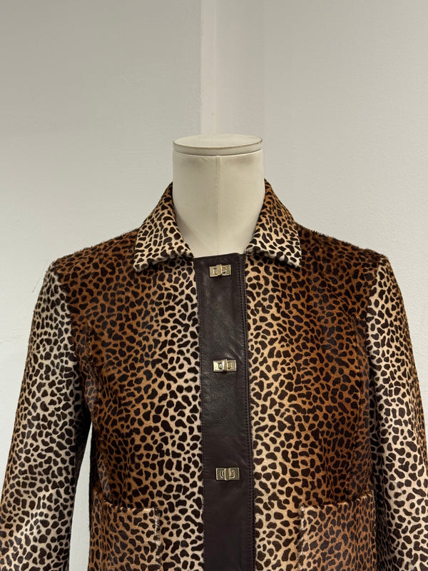 A/W 2010 Gucci by Frida Giannini leopard pony hair leather jacket
