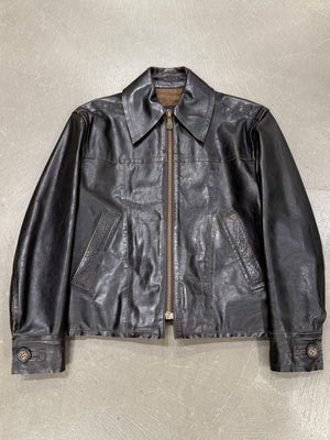 2000s Dolce & Gabbana leather cropped jacket