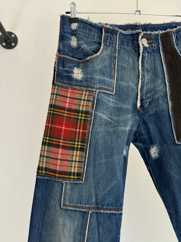 1990s Jean Paul Gaultier patchwork jeans