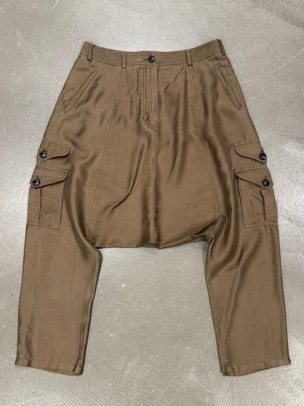 2010 Christian Dior drop crotch military shorts
