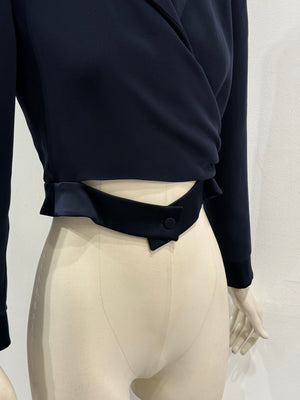 1990s Giorgio Armani cropped wrap blazer
