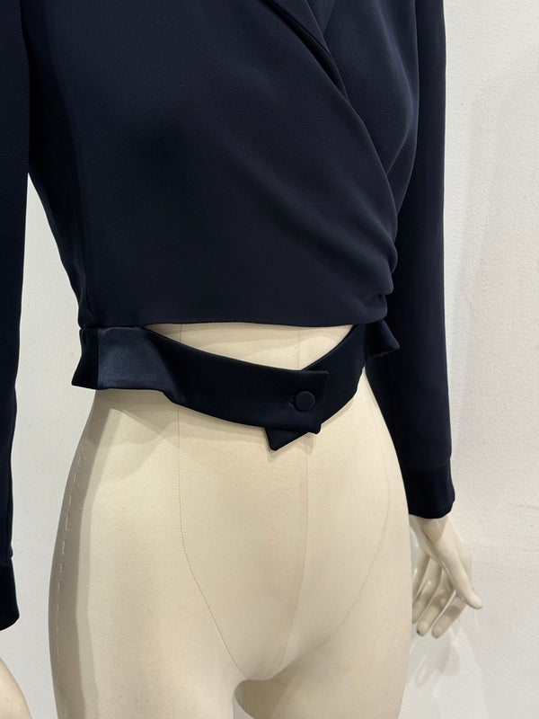 1990s Giorgio Armani cropped wrap blazer