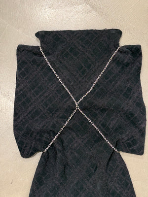 A/W2001 Maison Margiela oversized dress with harness bondage chain