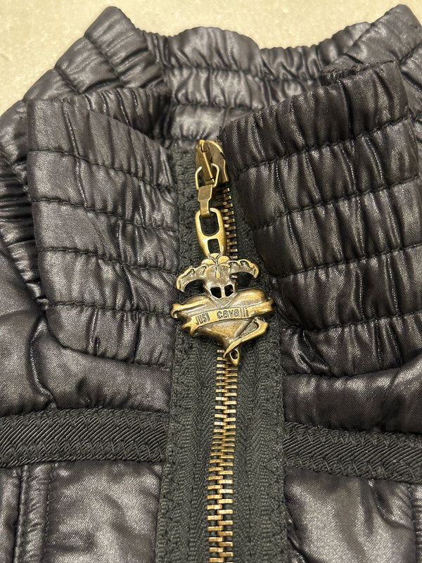 2000s Cavalli ultra-cropped cargo puffer jacket