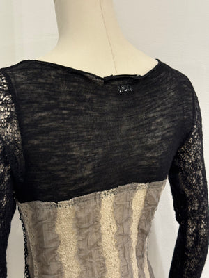1990s Alexander McQueen lace corset top with crystal buttons