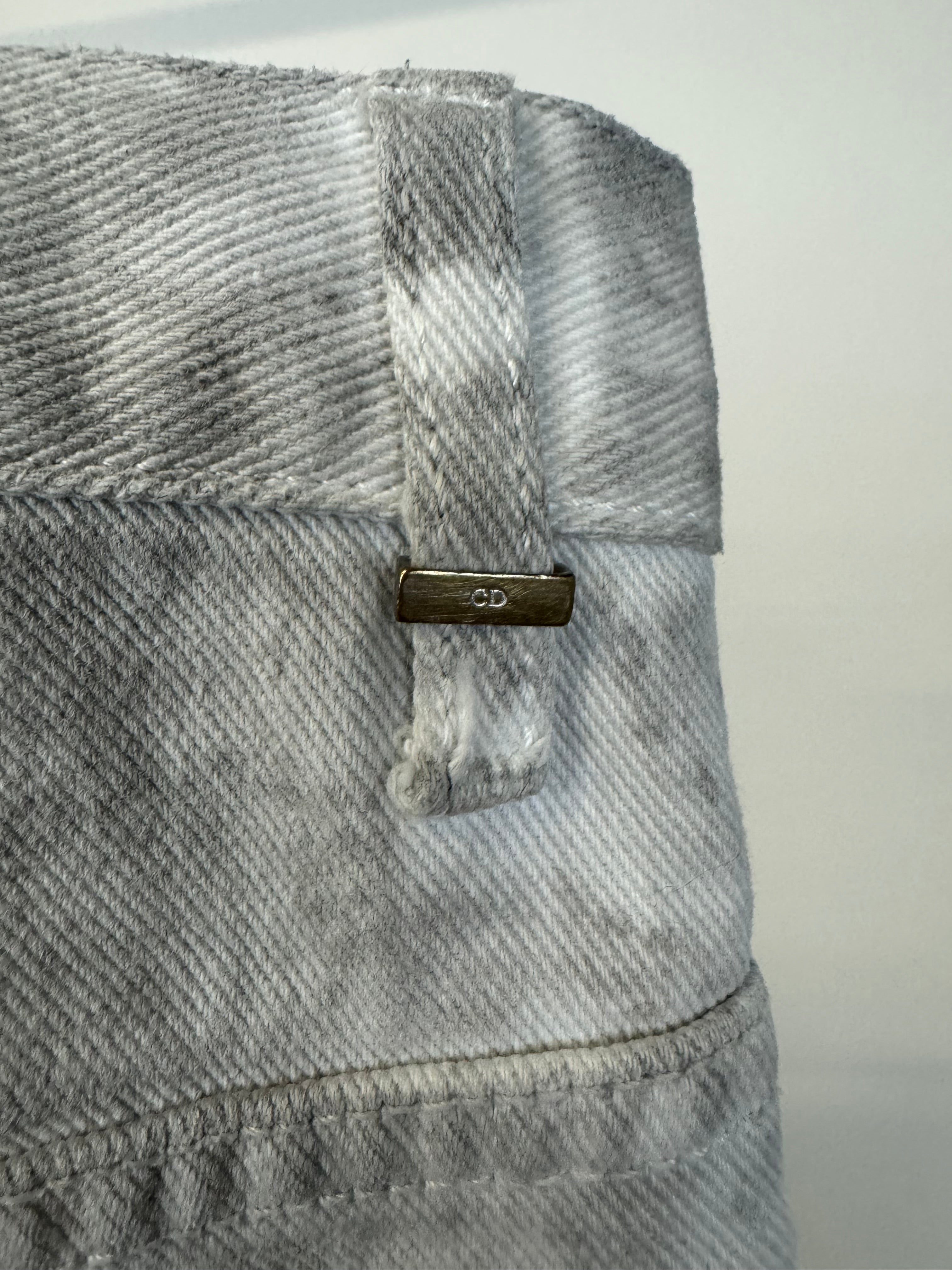 SS2006 Dior by Hedi Slimane marble snow dirty jeans