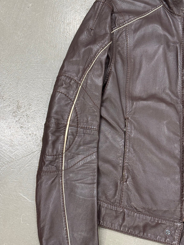 2000S Prada biker leather jacket