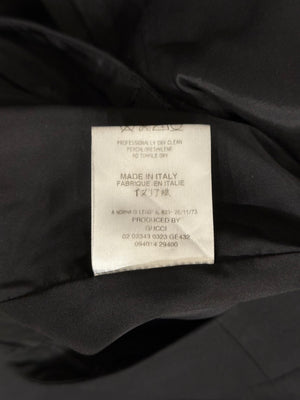 2000s Gucci by Tom Ford wool skirt with leather insert