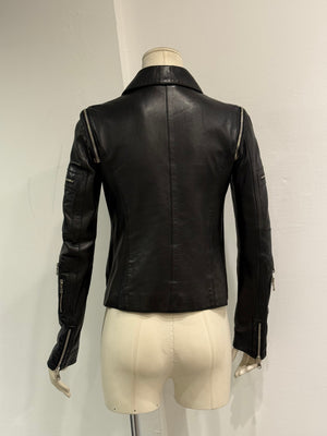 2001 Dolce & Gabbana multi-zip biker leather jacket