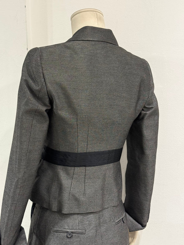 2000s Cavalli bow-detailed blazer and skirt set