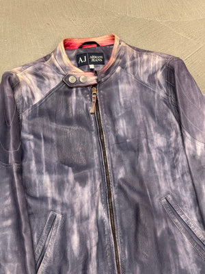 2000s Armani tie dye leather jacket