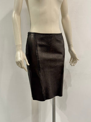 2000s Plein Sud python leather midi skirt