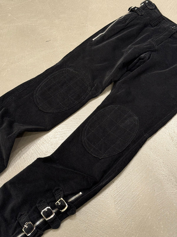 A/W2003 Dolce & Gabbana runway bondage corduroy biker pants