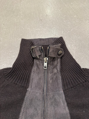 2000s Gucci by Tom Ford hybrid suede cashmere jacket