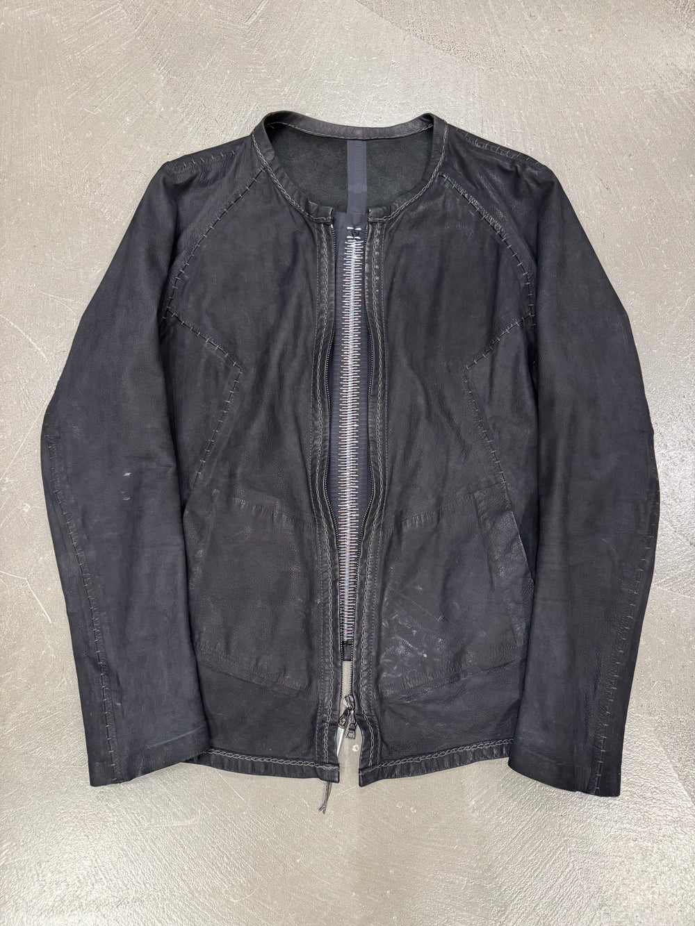 Isaac Sellam artisanal metal spine leather jacket