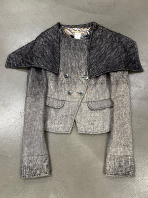 2000s Roberto Cavalli gradient knit skirt suit