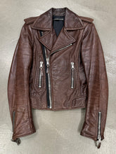 Load image into Gallery viewer, A/W 2008 Balenciaga by NICOLAS GHESQUIÈRE brown leather jacket
