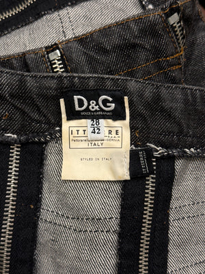 S/S2004 Dolce & Gabbana full zip mini skirt