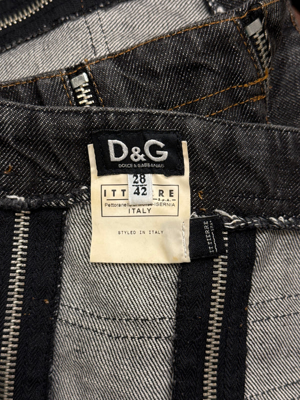 S/S2004 Dolce & Gabbana full zip mini skirt