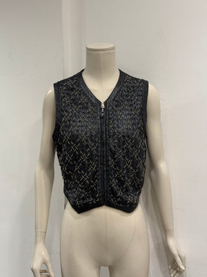 A/W1992 Gianni Versace chain-woven leather vest
