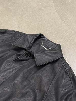 1990s Gianfranco Ferré heavy leather coat
