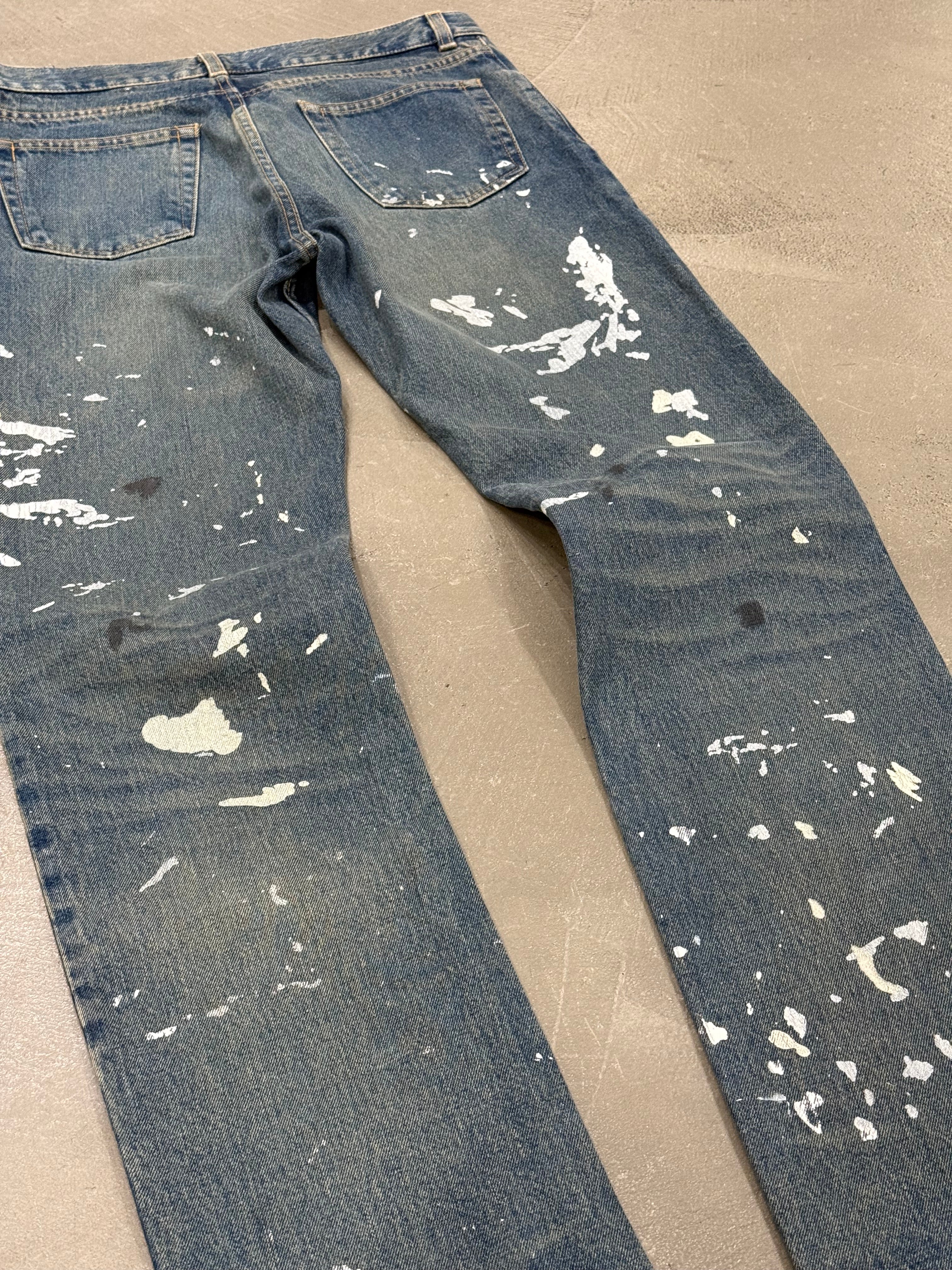 パンツ HELMUT LANG 1998 PAINTER JEAN 31 Helmut Lang 1998 Vintage Sanded Broken Denim Painter Jeans