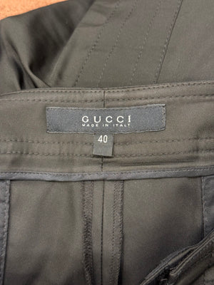 A/W2004 Gucci by Tom Ford runway skinny paneled ruched pants