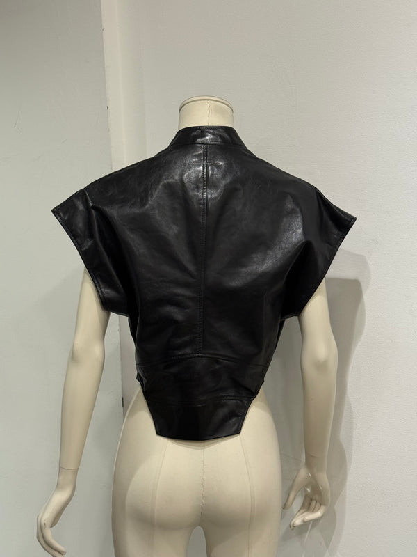 2023 Maison Margiela asymmetric 5-zip leather vest
