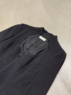2003 Emporio Armani curved plunge neckline peplum jacket