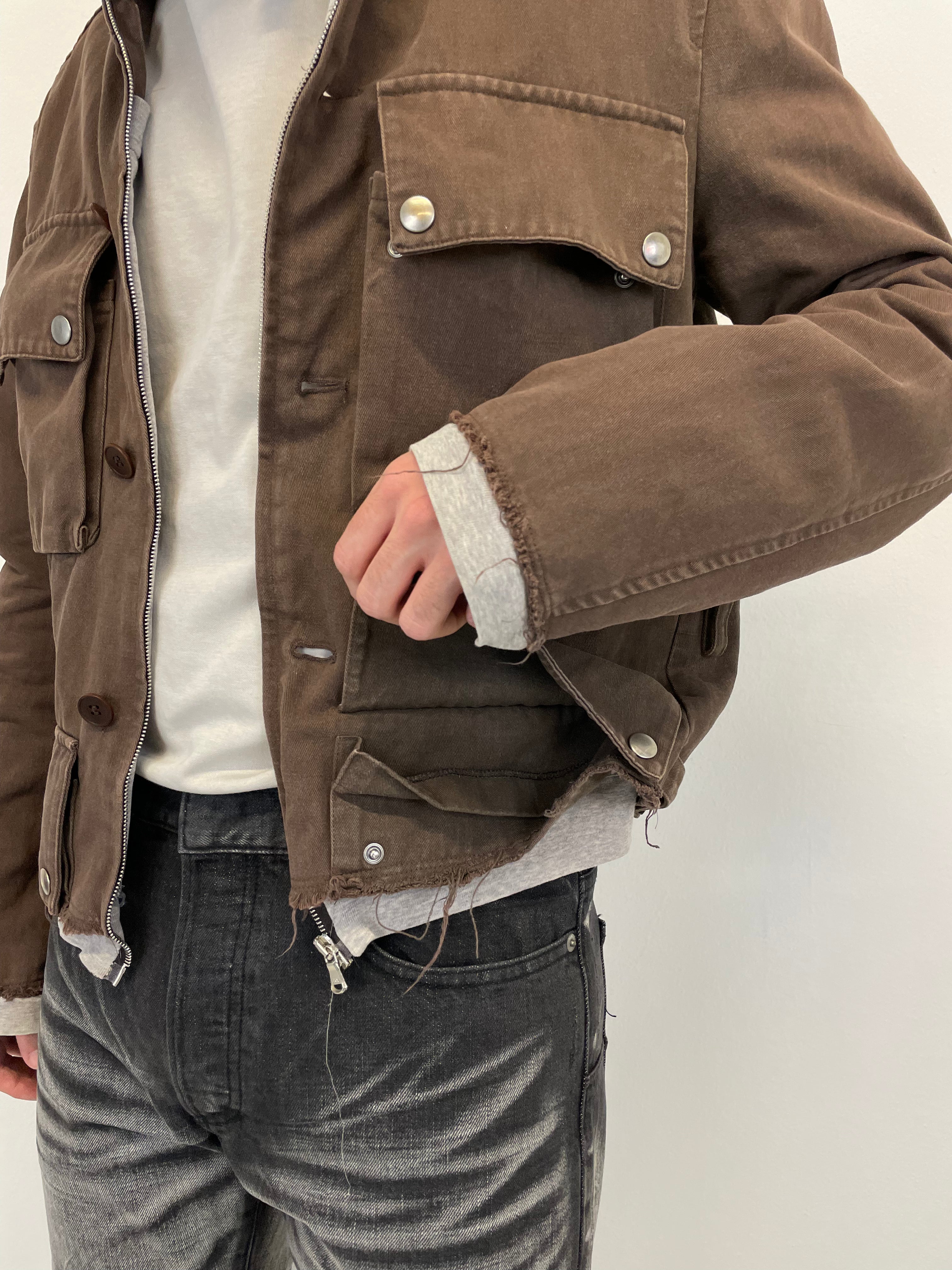 SS03 Hussein Chalayan “Absence and Presence” Raw Hemmed hybrid Jacket SS03 Hussein Chalayan “Absence and Presence” Raw Hemmed hybrid Jacket