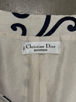 1980s Christian Dior boutique floral embroidery jacket