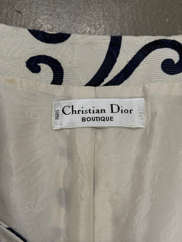 1980s Christian Dior boutique floral embroidery jacket