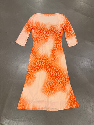 2000s Roberto Cavalli backless printed dress