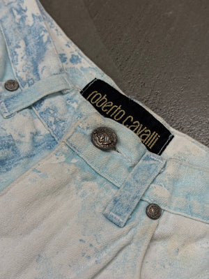 1990s Roberto Cavalli sequin printed pants