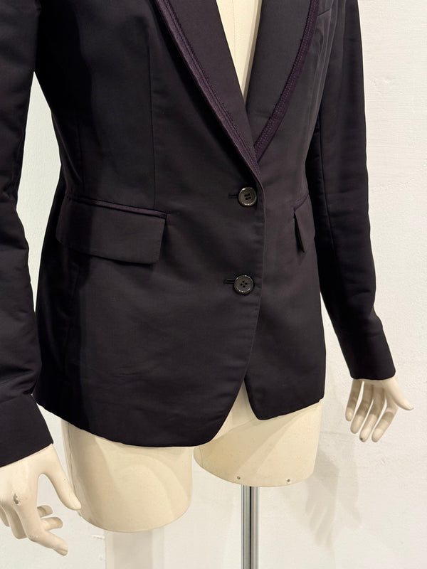2010s Yves Saint Laurent contrast stitch blazer