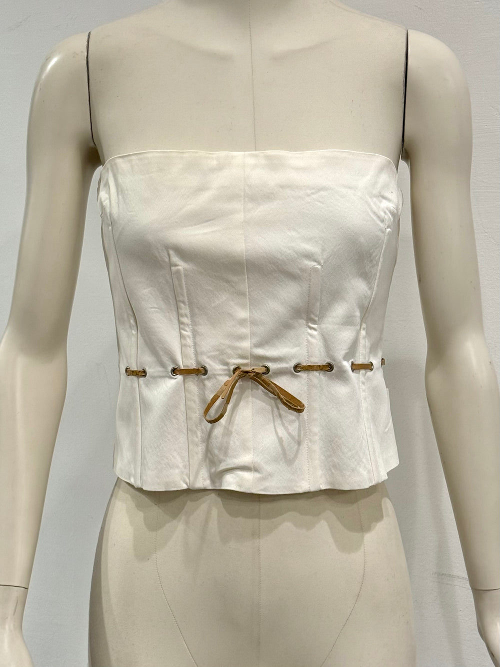 2000s Gianfranco Ferré lace-up set corset + pants