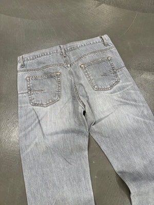2000s Dior by Hedi Slimane faded grey jeans
