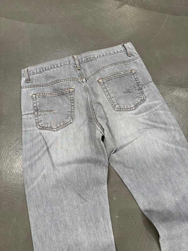 2000s Dior by Hedi Slimane faded grey jeans