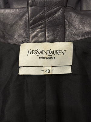 2002 Yves Saint Laurent belted leather jacket