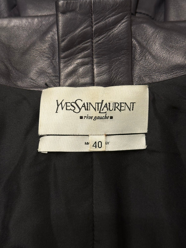 2002 Yves Saint Laurent belted leather jacket
