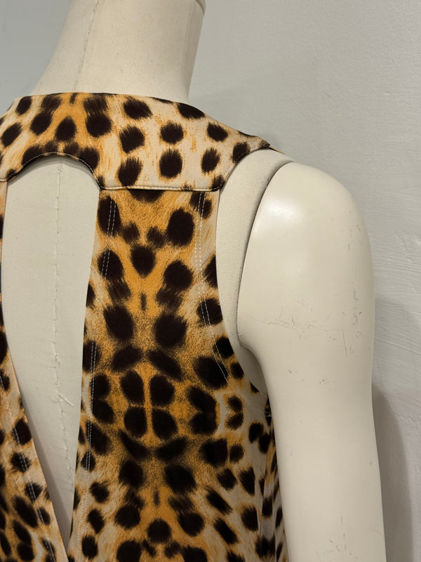 2000s Roberto Cavalli leopard print dress