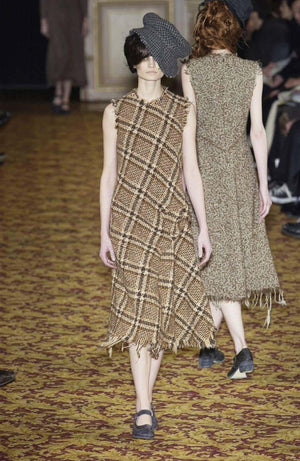 A/W2003 Junya Watanabe Comme des Garçons tweed runway asymmetrical dress