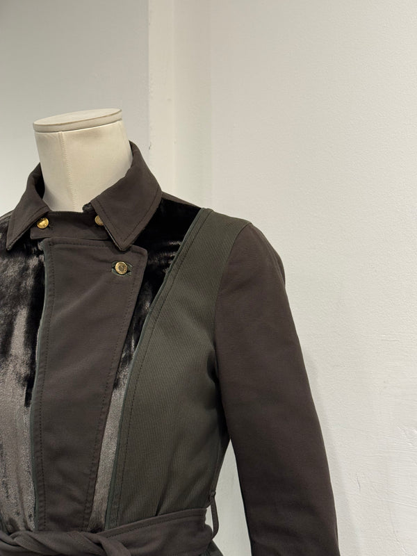 2000s Roberto Cavalli belted paneled jacket