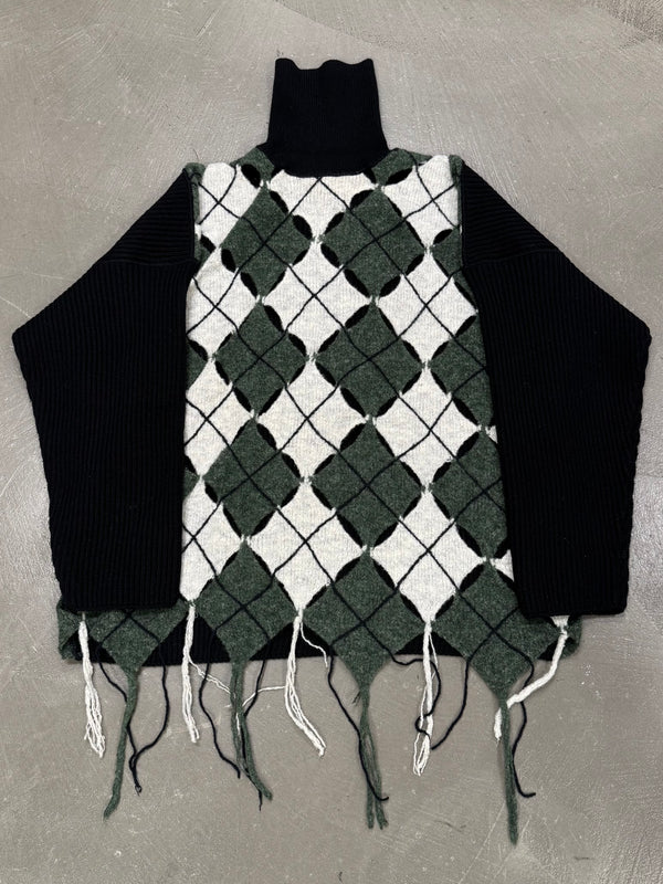 A/W1993 Jean Paul Gaultier cutout argyle sweater