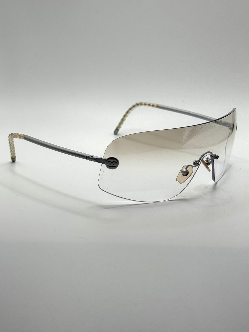 2000s Chanel mask visor sunglasses