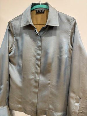 S/S1998 Gucci by Tom Ford iridescent runway shirt