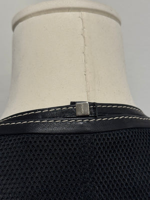 2000s Fendi 3-piece mesh set with leather trim