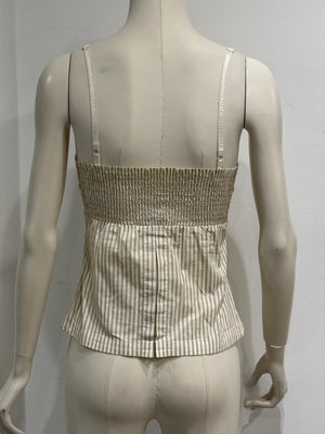 2000s Dolce & Gabbana pinstripe corset top